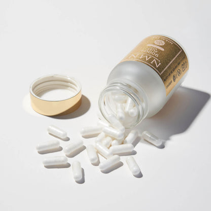 bottle containing 60 capsules of mirai lab's nmn 9000 pure supplement 